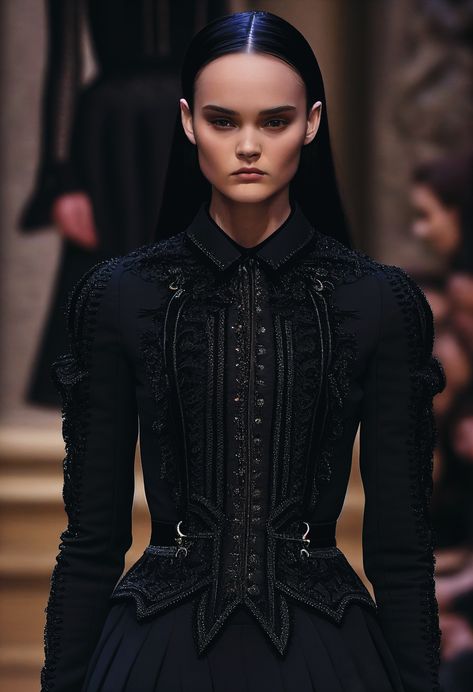 Wednesday Addams Outfit Inspiration, Wednesday Addams Fashion, Modern Gothic Fashion, Victorian Gothic Fashion, Wednesday Fashion, Gothic Fashion Victorian, Concept Clothing, Royal Outfits, Victorian Clothing