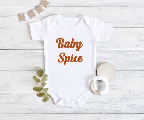 Baby Spice Baby Onesie® Fall Onesie® Pumpkin Patch Outfit | Etsy Cute Halloween Onesies, My First Halloween Onesie, Cricut Onesie Ideas, Halloween Onesie Boy, Halloween Onsies, Fall Onesies, Baby Shoer, Circuit Shirts, Cricut Clothing