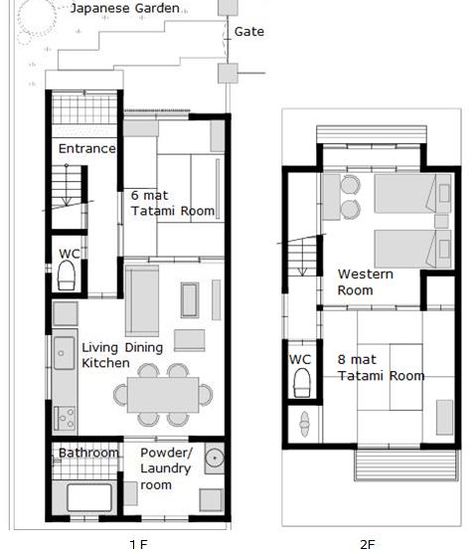 Sanjusan Machiya - Floor Plan | My Kyoto Machiya Small Japanese House Floor Plans, Modern Japanese House Floor Plan, Japanese Home Floor Plan, Japanese Traditional House Floor Plans, Japanese Floor Plan, Japanese House Plan, Japanese House Floor Plans, Japanese Tiny House, Small Japanese House