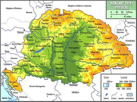 Kingdom of Hungary in 1914 Kingdom Of Hungary, Kingdom Of Bohemia, Banska Bystrica, Imaginary Maps, Physical Map, Old World Maps, Alternate History, Historical Maps, Bratislava