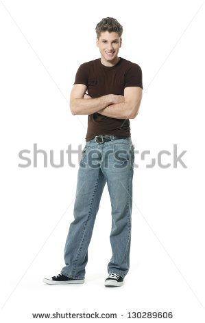 Full Body Male Pose Stock Photos, Images, & Pictures | Shutterstock Man Full Body, Body Gestures, Casual Man, Male Models Poses, Male Poses, Body Poses, T Shirt And Jeans, Male Model, Full Body