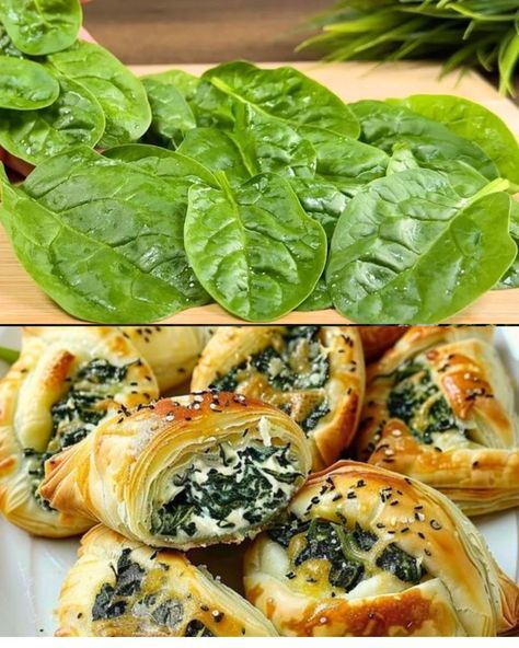 Spinach and Cheese Puff Pastry Squares Recipe Spinach Cheese Puff Pastry, Spinach Puff Pastry Appetizers, Spinach Pie Puff Pastry, Puff Pastry Spanakopita, Spinach Squares Recipe, Puff Pastry Recipes Dinner, Puff Pastry Squares, Spinach Cheese Puffs, Pastry Squares