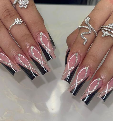 Nails Colorful Tips, Birthday Nails Designs, Cute Nails Designs, Colorful Tips, 21st Birthday Nails, Shorter Nails, Birthday Nail Art, Longer Nails, Classy Baddie Nails