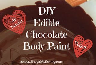 DIY Chocolate Body Paint Make Your Own Chocolate, Diy Edible, Diy Chocolate, Diy Body, Vegan Options, Homemade Chocolate, Diy Natural Products, Bath Salts, Body Painting