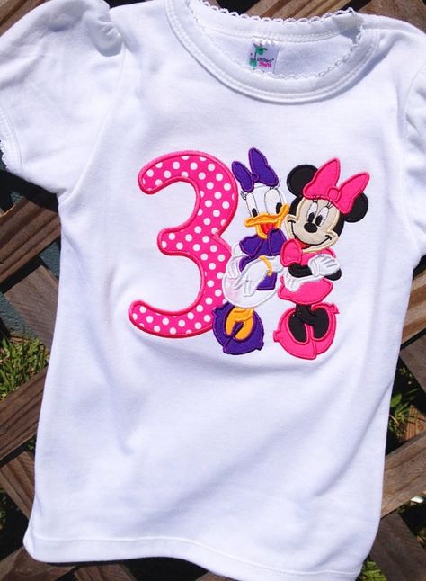 Daisy and Minnie Minnie And Daisy, Daisy Birthday, Mickey Birthday, Beautiful Birthday, Daisy Duck, Birthday Shirt, Birthday Shirts, Daisy, Graphic Tshirt