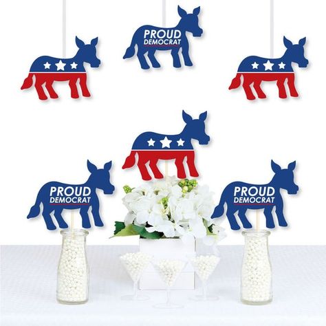 Democrat Election - Donkey Decorations DIY Democratic Political Party Essentials - Set of 20 Colorful Party Decorations, Balloon Display, Diy Party Supplies, Essentials Set, Coordinating Patterns, Party Essentials, Big Dot Of Happiness, Flag Bunting, Bunting Banner