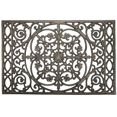 PRICES MAY VARY. HEAVY DUTY,SOLID,HIGH QUALITY--Made from cast iron,very solid and sturdy. UNIQUE DESIGN--The vintage and rustic pattern make it super attractive. BEAUTIFUL AND DECORATIVE--The special design are very decorative,it fits well in your home's entrance, front / back door or garden path etc. It's a wonderful and valuable gift for your home or garden. Mat Size：22L * 14.4W * 0.8H (Unit: INCH), Weight:5.4kg. 【@all Warmly Remind: Based on the size of this mat, before place the order, plea Rustic Pattern, Front Door Mat, Wrought Iron Doors, Iron Door, Front Door Mats, Fantastic Furniture, Garden Path, Entrance Mat, Vine Design