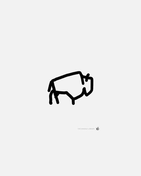 American buffalo Small Buffalo Tattoo Simple, Buffalo Line Drawing, Buffalo Drawing Simple, Buffalo Drawing Easy, Buffalo Embroidery, Bison Outline, Buffalo Sketch, Simple Animal Drawings, Buffalo Drawing