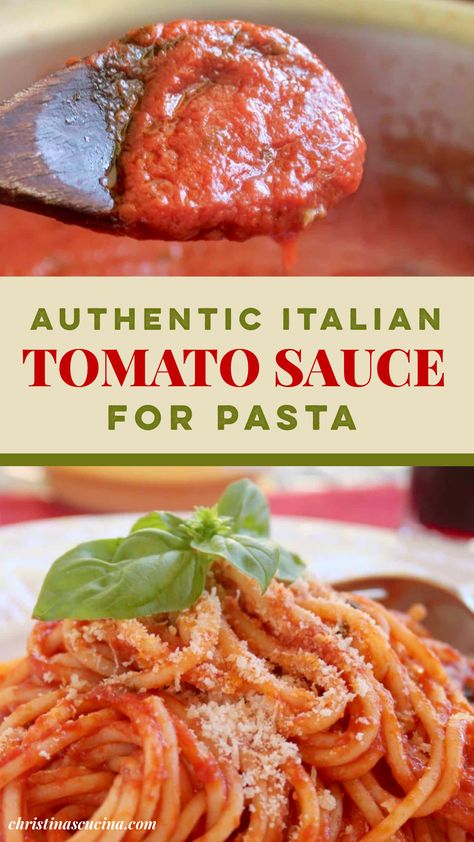 Authentic Italian Tomato Sauce Recipe, Authentic Italian Tomato Sauce, Tomato Sauce For Pasta, Pasta Sauce Recipes Easy, Italian Pasta Sauce, Sauce For Pasta, Italian Tomato Sauce, Pasta Sauce Homemade, Spaghetti Sauce Recipe