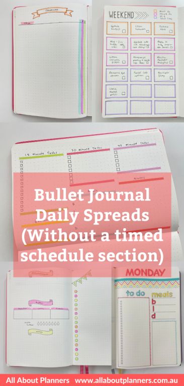 7 Daily planner layout ideas for your bullet journal that DON’T include a timed schedule Daily Planner Bullet Journal Layout, Daily Planner Layout, Bullet Journal Daily Spread, Bullet Journal Layout Templates, Dot Journaling, Bullet Journal Trackers, Daily Bullet Journal, Day Planner Template, Planner Layout Ideas