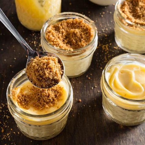 Sous Vide Lemon Cheesecake Cups | Cook's Illustrated Lemon Cheesecake Cups, Sous Vide Cheesecake, Cooks Illustrated Recipes, Crumb Recipe, Citrus Desserts, Lemon Cheesecake Recipes, Donut Toppings, Cookie Toppings, Cheesecake Cups