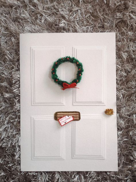 Christmas Door Cards Handmade, Paper Christmas Cards Diy, Christmas Postcard Handmade, Unique Christmas Cards Handmade, Community Circle, Diy Craft Christmas, Postcard Format, Christmas Staircase, Unique Christmas Cards