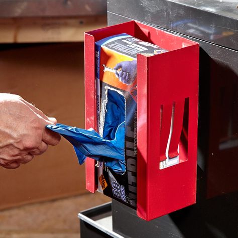 Glove storage Storage Cabinet Garage, Garage Storage Cabinet, Old Kitchen Cabinets, Mechanic Shop, Garage Organization Diy, Cabinet Plans, Auto Shop, Mechanic Garage, Shop Tools