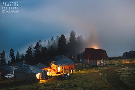 Gomi Mountain, Mystic Mountain, Me And My Husband, Georgia Country, Camping Places, Interesting Places, One Year Anniversary, Above The Clouds, Green Landscape