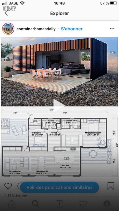 Storage Container Homes Plans, Container Business, Container Homes Plans, Mini House Plans, Tiny House Shipping Container, Small House Inspiration, Rustic Barndominium, Storage Container Homes, Small Tiny House