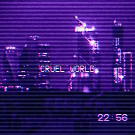 Cruel World, Purple Aesthetic Background, Cybercore Aesthetic, World Aesthetic, Purple Quotes, Dark Purple Wallpaper, Purple Vibe, Psy Art, Dark Purple Aesthetic