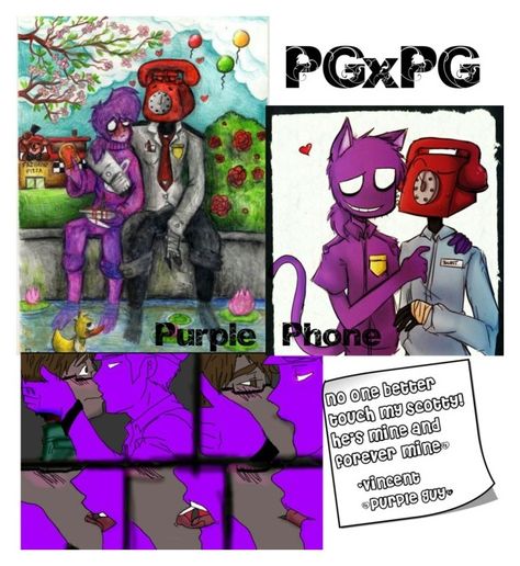 Scott X Vincent Fnaf, Vincent X Scott, Vincent X Phone Guy, Phone Guy X Purple Guy, Guy Icon, Vincent Afton, Fnaf Ship, Vincent Fnaf, Art Fnaf