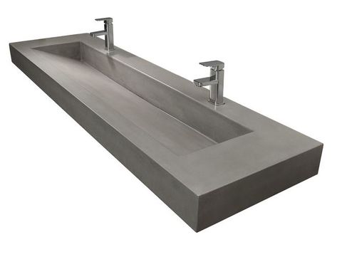 Floating Concrete Sink, Concrete Ramp, Ramp Sink, Concrete Bathroom Sink, Free Standing Sink, Wall Mount Sinks, Concrete Bathroom, Concrete Sink, Countertop Design