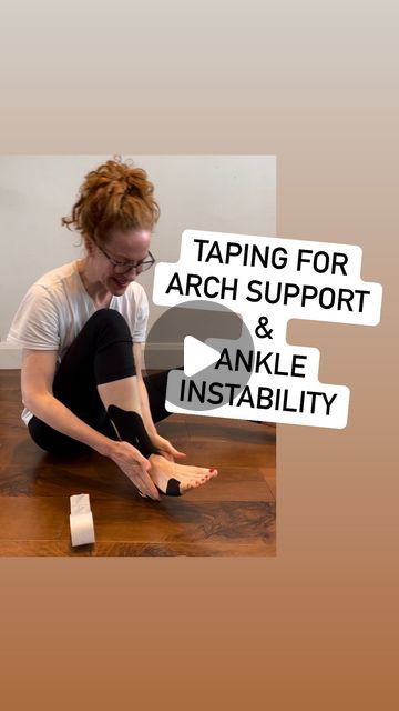 Sprained Ankle Taping, How To Tape Ankle, How To Tape Ankle For Support, Tibialis Posterior, Ankle Rehab, Ankle Taping, Good Range, Weak Ankles, K Tape