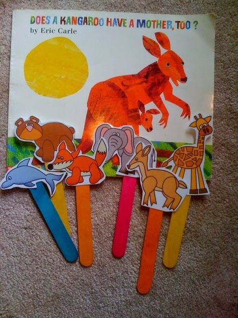 Kangaroo Craft, Eric Carle Activities, Family Activities Preschool, Prek Literacy, Camp Activities, Toddler School, Tot School, Preschool Books, Alphabet Preschool