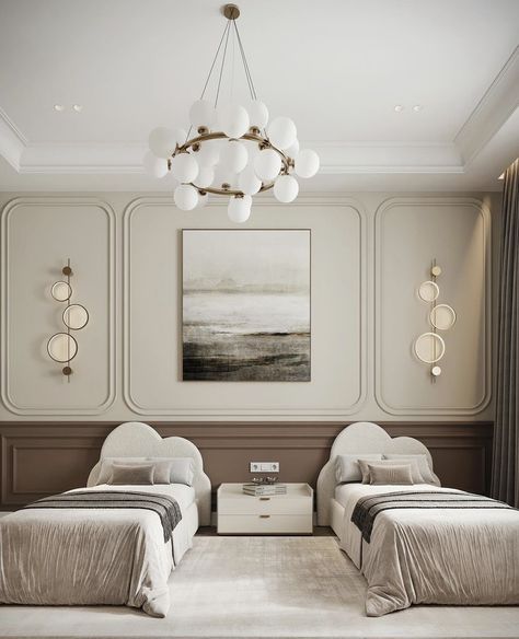 Timeless Room Design, Modern Classical Bedroom, Classic Bedroom Design Luxury, Classic Kids Bedroom, Neo Classical Bedroom, Neoclassic Interior Design, Contemporary Kids Bedroom, Neo Classical Interiors, Boys Bedroom Modern