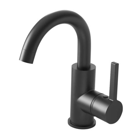 YZZY Single Hole Bathroom Faucet & Reviews - Wayfair Canada Bathroom Faucets Black, Bar Sink Faucet, Copper Sink Bathroom, Copper Bathroom, Brass Pipe, Single Handle Bathroom Faucet, Plumbing Bathroom, Single Hole Bathroom Faucet, Bar Sink