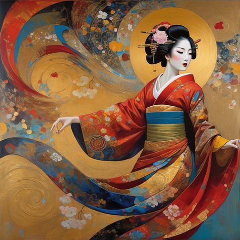 AI art is an innovative form of artistic creation that utilizes artificial intelligence algorithms to generate unique and intriguing artworks. One suc... -  #AIportrait #DDG #Geisha Geisha Portrait, Geisha Artwork, Geisha Art, Peony Flower, Art Block, Japanese Women, Tag Art, Touch Of Modern, Traditional Art