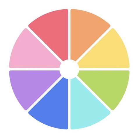 Colour Wheel Character Challenge, Colour Wheel Art Challenge, Color Wheel Simple, Colorwheel Challenge Template, Colour Wheel Challenge, Colour Wheel Template, Oc Wheel, Color Wheel Drawing, Pastel Color Wheel