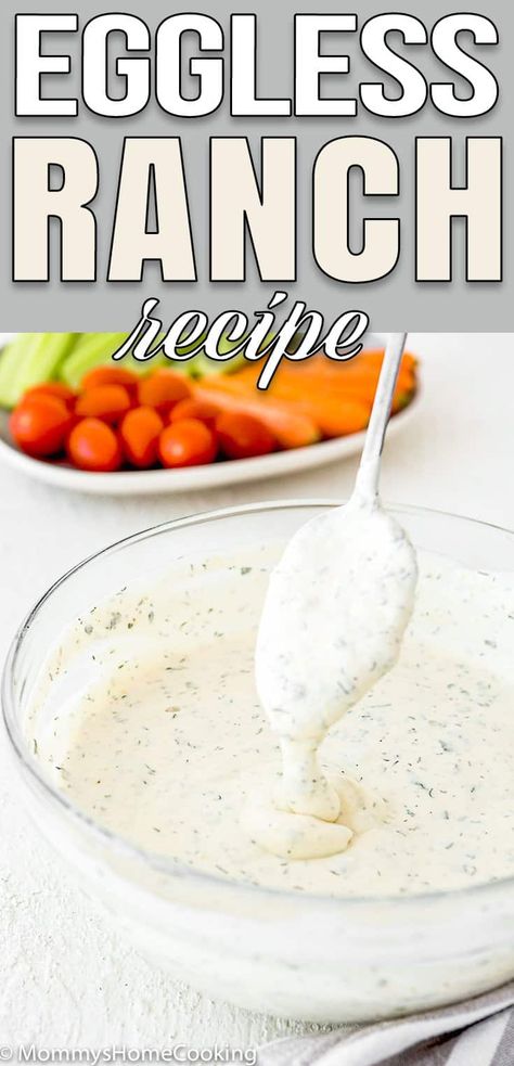 Restaurant Ranch Dressing Recipe, Yucca Fries, Ranch Dressing Recipe, Ranch Recipe, Eggless Recipes, Homemade Ranch Dressing, Gluten Free Egg Free, Condiment Recipes, Delicious Gluten Free Recipes