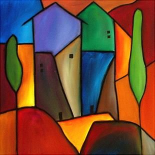 Art: Home 36 by Artist Thomas C. Fedro Representational Art Painting, Cubism Art, Representational Art, Elementary Art Projects, Colorful Paintings, Mural Art, Art Block, Art Portfolio, Cubism