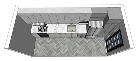 One Wall Kitchen Plans: Great Tips From an Expert Architect Small One Wall Kitchen With Island, Single Wall Kitchen Layout With Island, Linear Kitchen Layout, Single Wall Kitchen With Island, One Wall Kitchen With Island, Kitchen Without Island, Single Wall Kitchen Layout, One Wall Kitchen Layout, Kitchen Plans Layout