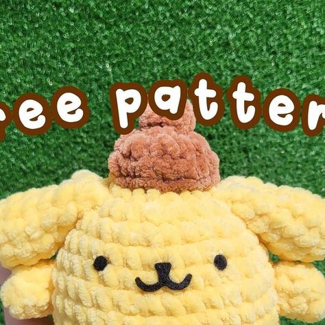 Pompompurin Crochet Pattern Free, Pompompurin Crochet Free Pattern, Pompompurin Crochet Pattern, Types Of Yarn, Amigurumi Crochet, I Decided, Crochet Amigurumi, Free Crochet Pattern, Free Crochet