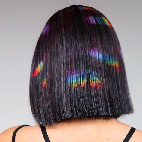 Prism Hair, Festival Hair Trends, Rainbow Hair Color, Natural Curls Hairstyles, Bob Hair, Festival Hair, Happy Hair, Colored Hair, Summer Hair Color