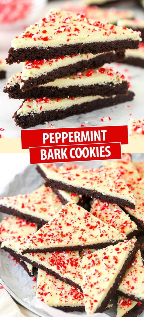 Peppermint Bark Brownie Cookies, Peppermint Bark Cookies Recipe, Peppermint Twist Cookies, Christmas Cookies And Bars, Peppermint Bark Cookies, Peppermint Christmas Cookies, Peppermint Cookie Recipe, Favorite Christmas Cookies, Peppermint Bark Cookie