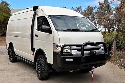 Toyota Hiace Accessories to Make Your Commute More Convenient – Great Adventurer Views Toyota Hiace Offroad, Toyota Hiace Modified, Toyota Hiace Campervan, Hiace Camper, Toyota Motorhome, Toyota Van, Van Storage, Off Road Camper, Toyota 4x4