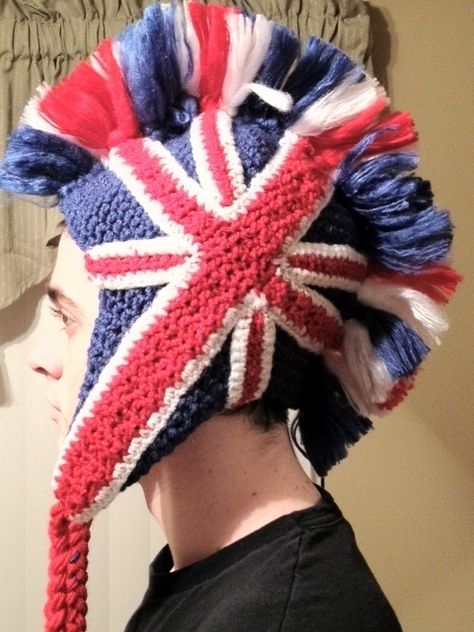 Union Jack Hat Shiney Things, Jack Hat, Union Flag, Crocheted Hats, London Baby, Beautiful London, Crochet Toddler, Spinning Yarn, British Flag