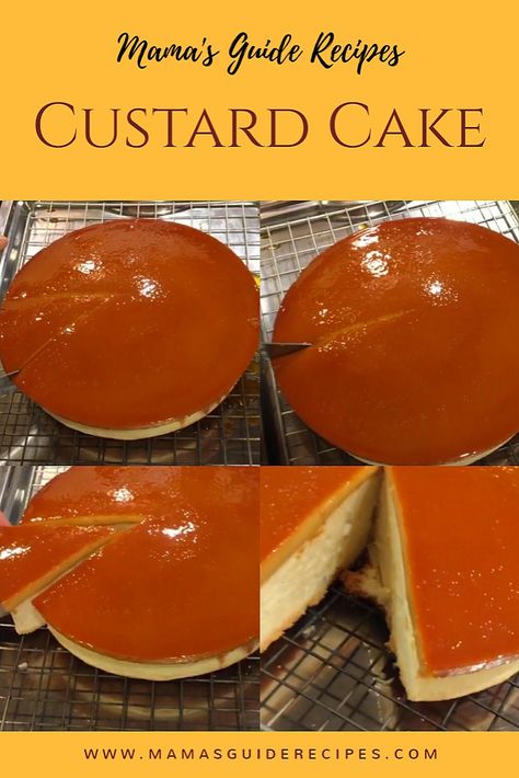 Luscious Caramel Custard Cake, it's the classic recipe. It's a cake with cremè caramel (leche flan) on top. Also known as Magic flan cake. Who can resist this decadent sweet cake? So delicious. My all time favorite cake! You can bake it (instructions below) or you can steam it. Leche Flan Cake Recipe, Steamed Custard, Cake Recipe Chocolate, Custard Cake Recipes, Yummy Kitchen, Pinoy Dessert, Caramel Custard, Filipino Food Dessert, Flan Cake