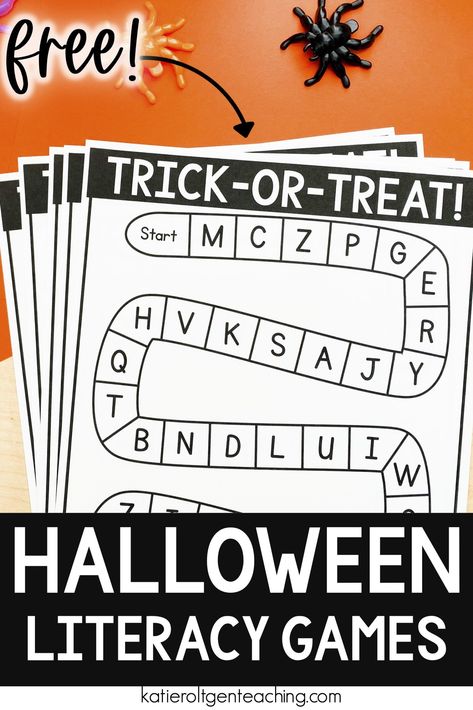 With Halloween around the corner, I wanted to quickly share about a FREE resource that I think you’ll love and your elementary students will love! Halloween in the classroom is, let’s just say, an *exciting* time with lots of anticipation, giddiness, and sugar rushes. One way to bring the craziness level down a bit is to incorporate fun, hands-on activities that students will be motivated to do, but also reinforce the skills we’re working on. Halloween Word Work Kindergarten, Halloween Game Kindergarten, Halloween Roll And Cover, Halloween Games Kindergarten, Halloween Literacy Games, Halloween Word Work, Letter Sound Games, Syllable Games, Classroom Volunteer