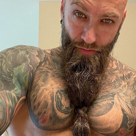 Inkd_Viking on Instagram: "How do you like my hair?" Viking Beard Styles, Viking Pictures, Viking Beard, Viking Hair, Pattern Baldness, Beefy Men, Beard Styles, Bearded Men, Beards