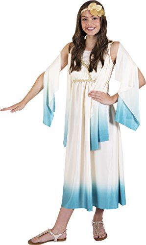 Kangaroos Halloween Costumes  Greek Goddess Costume Youth Medium 810 ** BEST VALUE BUY on Amazon  #KidsCostumes Girls Greek Goddess Costume, Athena Goddess Costume, Greek Goddess Athena Costume, Roman Goddess Costume, Athena Costume, Athena Greek Goddess, Leaf Headpiece, Greek Goddess Costume, Hallowen Costume