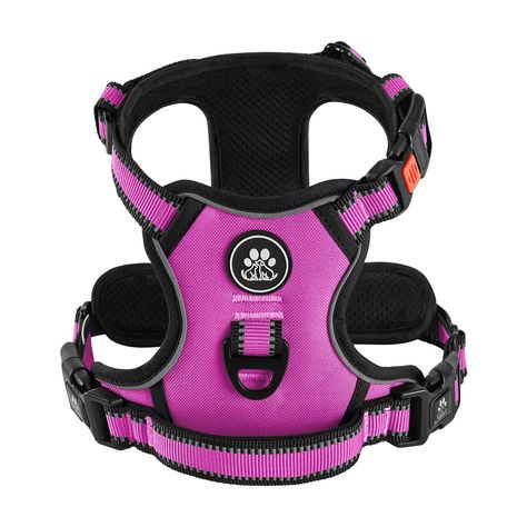 (Ad) IVY&LANE No Pull Dog Harness for Medium Dogs,360 Reflective Dog Vest Harness with 2 Leash Clips,3 Snap Buckles,Adjustable Soft Padded Pet Vest with Easy Control Handle(Only Harness,Rose Red-M) (As an Amazon Associate I earn from qualifying purchases) #nopullreflectivedogvest Large Dog Harness, No Pull Dog Harness, Small Dog Harness, Puppy Harness, Dog Vest Harness, Dog Vest, Pet Harness, Safety Belt, Medium Dogs