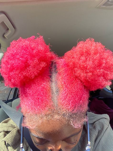 Dark Pink Dyed Hair, Pink 4c Hair, Pink Dyed Hair, Rose Hair Color, Pink Hairstyles, Blk Women, Short Dyed Hair, Short Natural Curly Hair, Pink Hair Dye