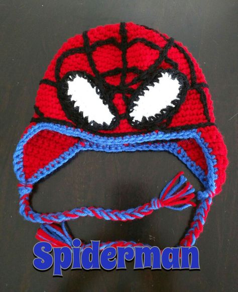 Spider Man Knitted Hat, Spider Man Hat Crochet Free Pattern, Mayday Parker Crochet Hat, Spiderman Mayday Hat, Spider Hat Crochet, Crochet Spiderman Hat Free Pattern, Mayday Beanie Spiderman, Spiderman Hat Crochet Pattern Free, Crochet Spider Man Beanie