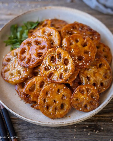 How to make Marmite Lotus Root at home? - WoonHeng Lotus Root Recipe, Marmite Recipes, Honey Chilli Potato, Sticky Sauce, Easy Indian Recipes, Lotus Root, Broth Recipes, Menu Board, So Delicious