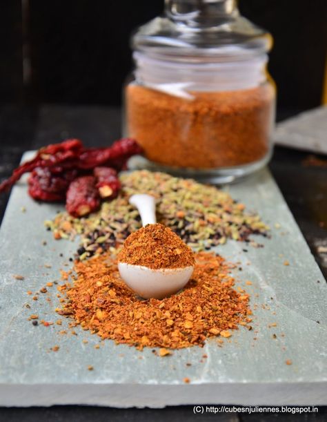 This masala is used for seasoning of wide variety vegetarian or non-vegetarian gravies, snacks,stir fries,barbeques. INGREDIENTS:- Mustard seeds……………………………….. 2tbsp Cumin seeds……………………………………2tbsp Nigella seeds (kalaunji)……………………….2tbsp Fennel seeds………………………………….2tbsp Fenugreek seeds……………………………..2tsp Carom seeds (ajwain)………………………..1tsp Whole red chilies (dried)……………………..75gms Dry mango powder (amchoor)………………..2tsp(Optional) METHOD:- Roast all the above ingredients together except chili and amchoo Carom Seeds, Mango Powder, Vegetarian Gravy, Masala Powder Recipe, Homemade Dry Mixes, Dry Mixes, Homemade Spice Mix, Masala Spice, Pickling Spice