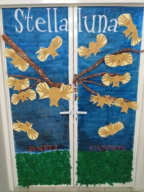 Stella Luna | door decoration | class display | bookweek Stella Luna Craft, Monthly Ideas, Decoration Class, Abc Preschool, Craft Preschool, Stella Luna, Class Displays, Door Decs, Door Decoration