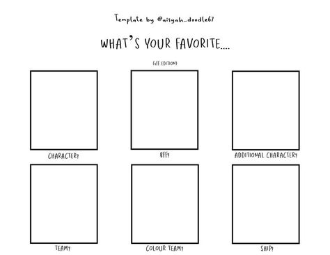 Draw A Character You Like Template, Favorite Character Template, Favorite Template, Draw A Character, Challenge Template, Oc Things, Character Sheet Template, Art Challenges, Drawing Ideas List