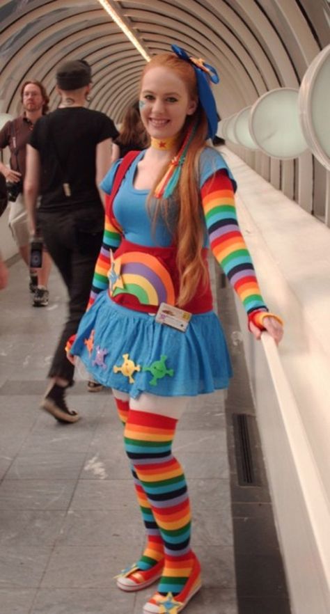 Rainbow Bright Costumes, Rainbow Bright Party, Rainbow Brite Costume, Mom Halloween Costumes, Bright Photos, Color Rush, Rainbow Bright, Halloween Costumes Makeup, Costume Diy