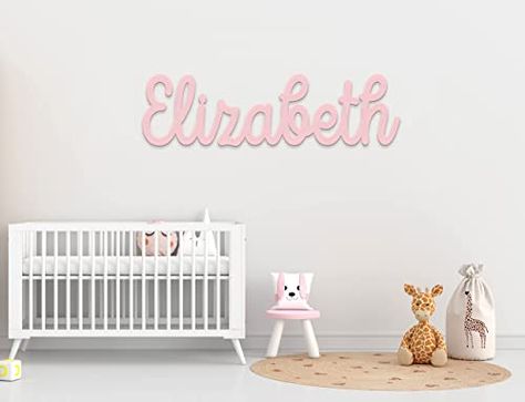 Personalized Name Wall Art Nursery Children Room Decoration Custom Wooden Letters 8'' to 45'' wide Personal Sign Door Over Grib Plaque Baby Shower Decor Girl and Boy Wooden Nameplate, Amazing Nursery, Fun Nursery, Door Plaque, Name Wall Art, Door Plaques, Family Decor, Family Keepsakes, Wooden Names