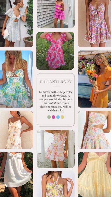 Sorority Rush Outfits Philanthropy, Mizzou Rush Outfits, Sorority Rushing Outfits, Rush Round 1 Outfit, Sisterhood Sorority Outfits, Uf Rush Week Outfits, Rush Week Outfits Sisterhood, Outfits For Rushing Sorority Recruitment, Cute Rush Outfits